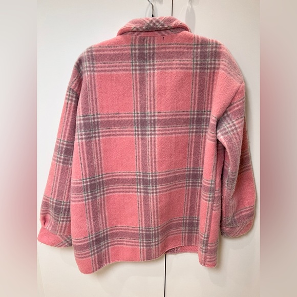 Pink Plaid Button-Up Jacket - Picture 4 of 4